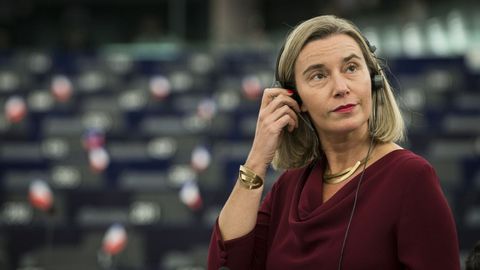 Federica Mogherini, en una intervencin como Alta Representante de Poltica Esxteirior de la Unin Europea en el 2019.