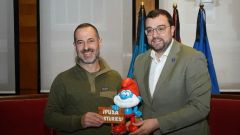 El alcalde de Siero, ngel Garca, y el presidente del Principado, Adrin Barbn