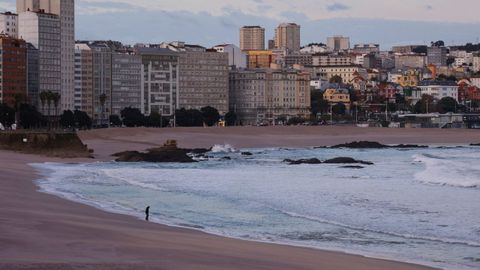 Una imagen tomada durante uno de los temporales costeros de este invierno.