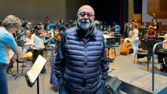 Salvador Vidal, actor de doblaje, en un ensayo en el Palacio de la �pera