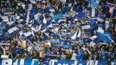 El Fondo Norte del Carlos Tartiere, durante el Oviedo-Atltico