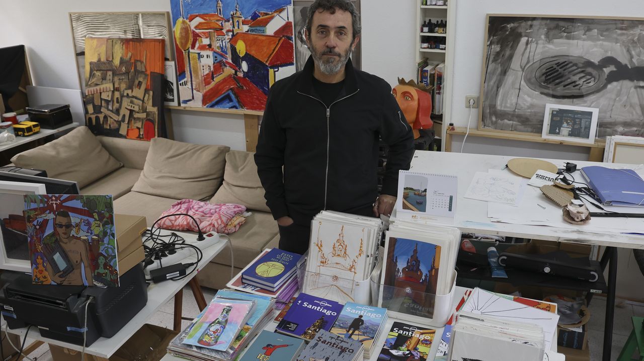 Mariano Casas: «Dibujé Santiago en guías turísticas para picheleiros, que sorprendieron»