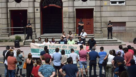 Ganaderos y agricultores se manifestaron en Ourense