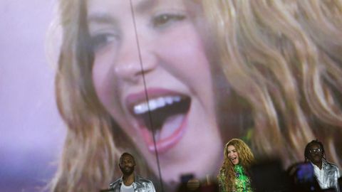 Shakira, durante su concierto en la playa de Copacabana en R�o de Janeiro, Brasil
