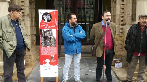 Uno de los paneles del recorrido del Gij�n de la Guerra Civil