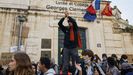 Estudiantes bloquean la entrada a un instituto de Montpellier