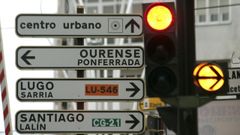 Indicadores en el cruce de A Florida, en el que se produjo la colisi�n