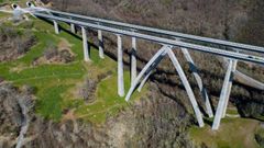 El viaducto de Teixeiras, en el tramo de la l�nea de alta velocidad entre Pedralba y Ourense
