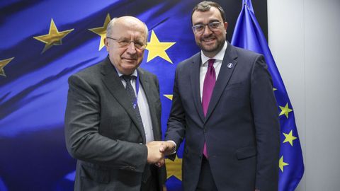 El presidente del Principado de Asturias, Adrid�n Barb�n, se re�ne este mi�rcoles en Bruselas con el comisario de Defensa y Espacio, Adrius Kubilius