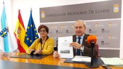 El alcalde Jos Tom present el proyecto de presupuestos con la concejala de Facenda, Gloria Prada