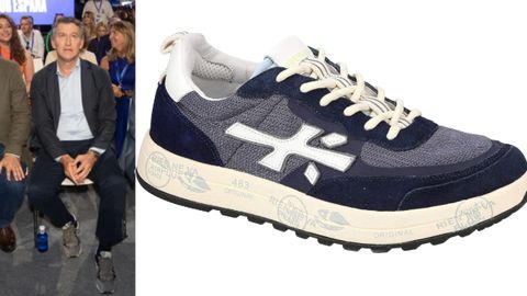 El presidente del Partido Popular cambi� de estilo, comenzando con calzar estas zapatillas de la marca Premiata.