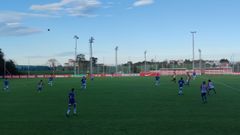 Momento del partido entre el Sporting y el Oviedo