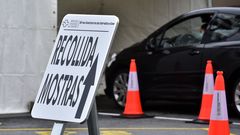 Covid-auto, punto de recogida de muestras para el test del coronavirus en A Coru�a