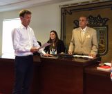 Momento de la toma de posesin como alcalde de Benito Portela. 