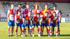 �dgar, � esquerda da fila superior, no once titular da semana pasada fronte ao Pontevedra CF.