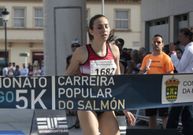 Llegada a meta en f�minas de los cinco kil�metros en ruta.