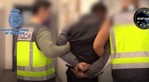 Momento de la detenci�n registrada en Murcia