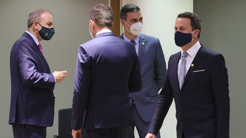 Pedro S�nchez en la cumbre de Bruselas