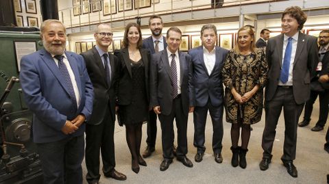 Julio Sacristán, Jesús Vázquez, Lara Méndez, Alberto Varela, Abel Caballero, Miguel A. Fernández Lores, Carmela Silva y Carlos Calvelo, alcaldes de Culleredo, Ourense, Lugo, Vilagarcía, Vigo, Pontevedra, presidenta de la Diputación de Pontevedra y alcalde de Arteixo.