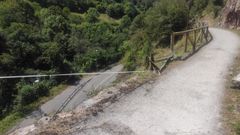 Actuaciones para garantizar la seguridad en la Senda del Oso, a�n pendientes.
