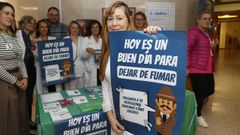 La neum�loga Guadalupe Gonz�lez Valladares, el pasado 31 de octubre en la mesa de Montecelo por el  D�a Galego Sen Tabaco