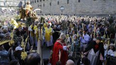 Santiago celebra en la calle el Domingo de Ramos