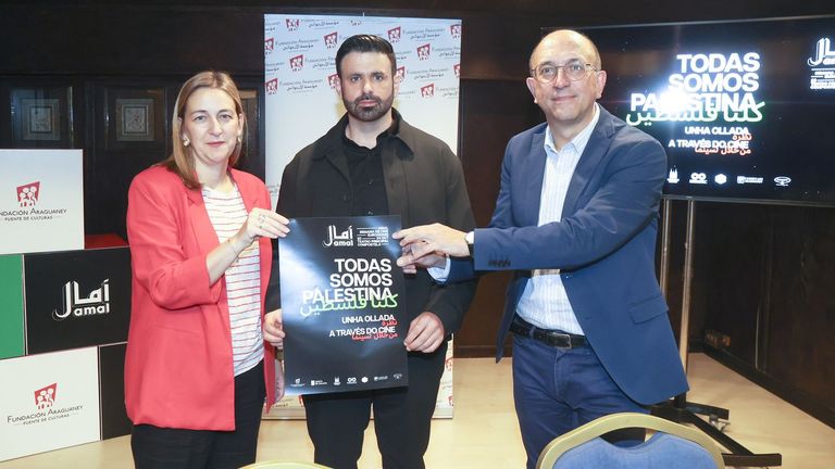 Mriam Louzao, Ghaleb Jaber Martnez y Anxo Lorenzo presentaron este lunes la programacin de Amal