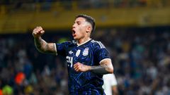Enzo Fern�ndez, durante un partido de la selecci�n argentina