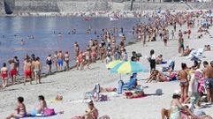 La playa de Silgar en agosto de este a�o