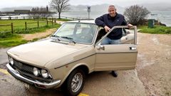 Luis Berm�dez, con su Seat 132 L con 1.800 cent�metros c�bicos