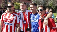 La afici�n gijonesa recibe al Sporting en el Molin�n antes del partido contra el Real Oviedo