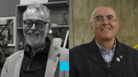Os escritores Manuel Portas e Xerm�n Manuel Torres de Aboal
