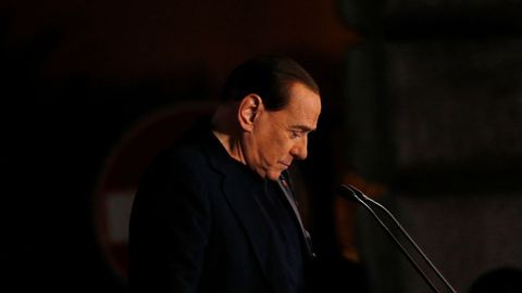 Silvio Berlusconi, ex primer ministro italiano, durante un discurso en Roma, en el 2013.