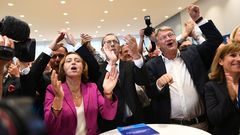 Los l�deres de AfD celebran sus buenos resultados electorales en Sajonia