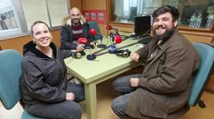 Sandra Romero, Ricardo Gra��o y David Pu�al, a finales del 2022 en Radio Voz 
