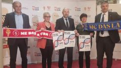 Presentaci�n de la campa�a de donaci�n de sangre en la que colaboran el Real Oviedo y el Sporting de Gij�n