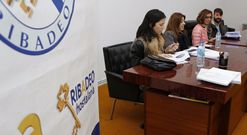 Bel�n Hevia, Sol V�zquez, Raquel Arias y David Mart�nez, el presidente de Acisa Ribadeo. 