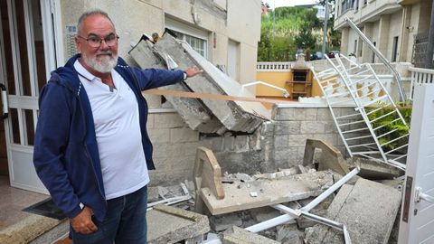 Jos� Manuel Alonso, vecino del bajo, crey� por el estruendo que hab�an chocado dos camiones.