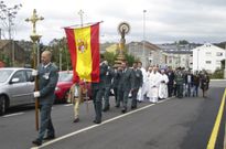 La imagen de la Virgen del Pilar, que se aloja en el cuartel lalinense, fue sacada en procesi�n