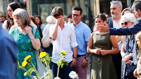 Homenaje a las victimas del 17A en el primer aniversario de los atentados en La Rambla y Cambrils