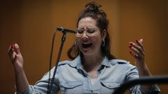 ENSAYO DE LA CANTAORA MARINA HEREDIA EN EL PALACIO DE LA �PERA.