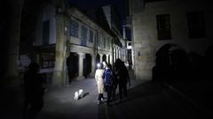 El apagn del lunes dej una inslita imagen de la ciudad de Pontevedra a oscuras.