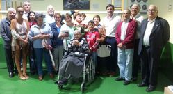 Carmen V�zquez (en el centro de la imagen) fue homenajeada. 