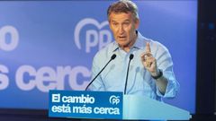 Alberto N��ez Feijoo durante su intervenci�n en un acto del PP el pasado viernes.