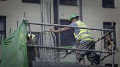 Obras de construcci�n de viviendas en Tabacos (A Coru�a)