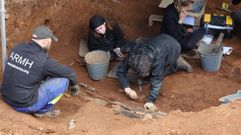 Tareas de exhumacin, en Brtoa, en septiembre del ao 2023 