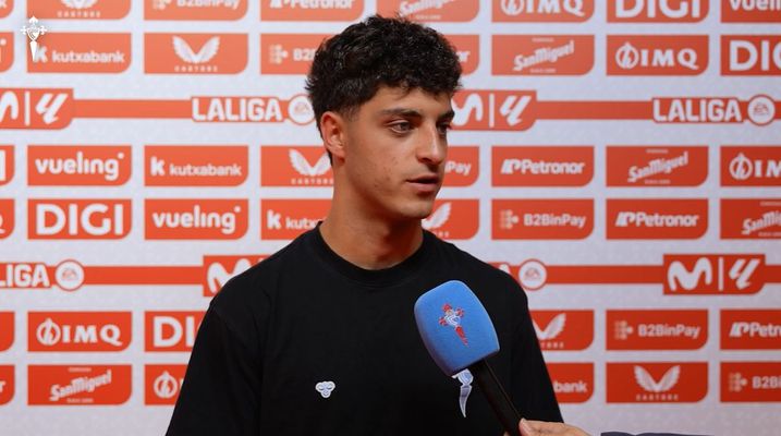 El jugador del Celta Hugo �lvarez, tras el partido ante el Athletic en San Mam�s.