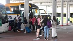 La imagen es de este s�bado, d�a en el que no sali� el bus de Par�s, porque no hab�a pasajeros suficientes.