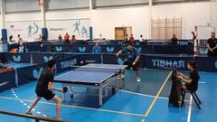 Jes&uacute;s Raspall, durante una competici&oacute;n de tenis de mesa en Portugal
