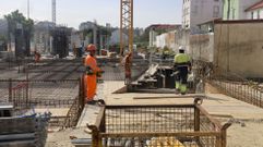 Construcci�n de uno de los nuevos edificios de viviendas de O Bert�n, en foto de archivo.